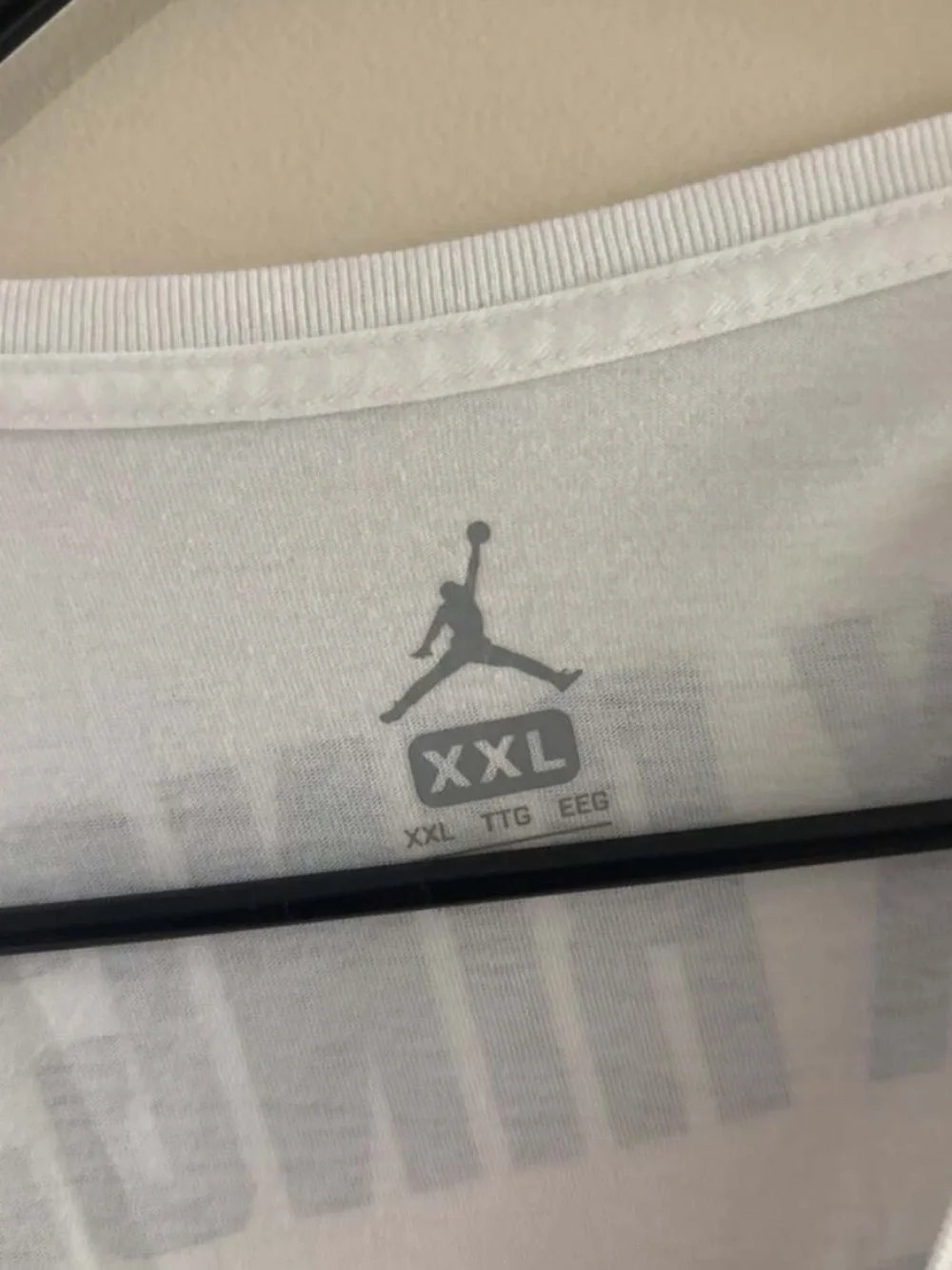 Jordan White Tee with Gray Jumpman Logo